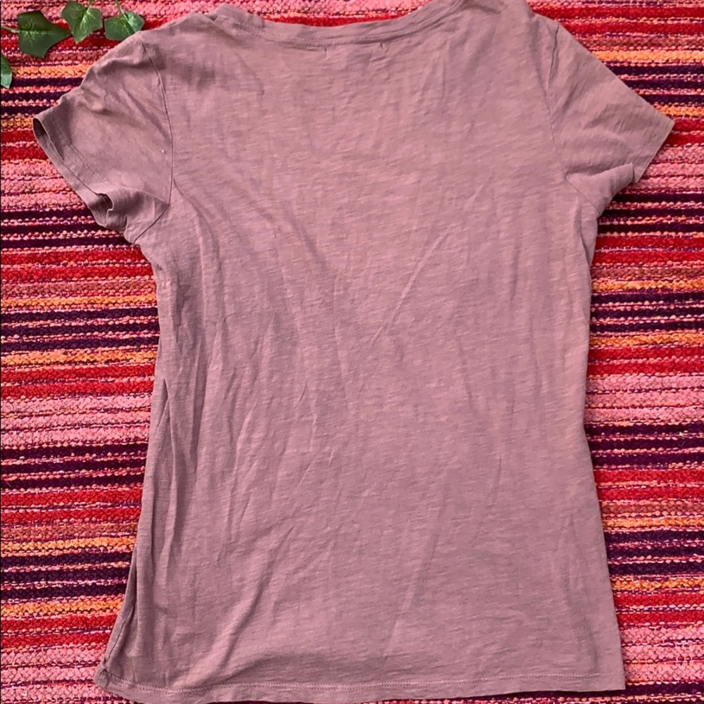 Banana Republic T-Shirt, Sequined Floral Top,  Casual V-Neck Top - Picture 7 of 7